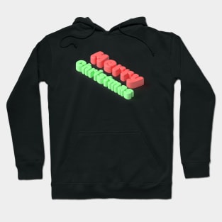 Merry Christmas 3D Inflated Colorful Text Hoodie